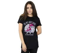 Disney Women's Frozen 2 Salamander Bruni Element Boyfriend Fit T-Shirt Black Large