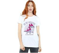 Disney Women's Frozen 2 Salamander Bruni Element Cotton Boyfriend T-Shirt in White | Size: Large Disney White L