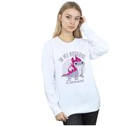 Disney Women's Frozen 2 Salamander Bruni Element Sweatshirt in White | Size: Large Disney White L