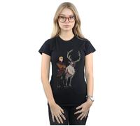 Disney Women's Frozen 2 Sven & Kristoff Cotton T-Shirt in Black | Size: Small Disney Black S