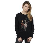 Disney Women's Frozen 2 Sven & Kristoff Sweatshirt in Black | Size: XL Disney Black XL