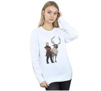 Disney Women's Frozen 2 Sven & Kristoff Sweatshirt in White | Size: XL Disney White XL