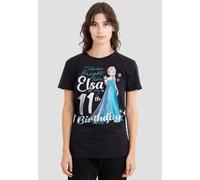 Disney Women's Frozen Bright Like Elsa 11th Birthday T-Shirt, Black | Size: Medium Disney Black M