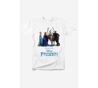 Disney Women's Frozen Characters T-Shirt in White | Size: Small Disney White S