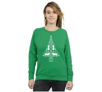 Disney Women's Frozen Christmas Tree Sweatshirt in Green | Size: Medium Disney Green M