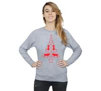Disney Women's Frozen Christmas Tree Sweatshirt in Grey | Size: Large Disney Grey L