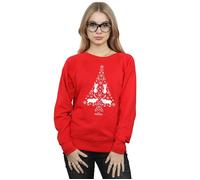 Disney Women's Frozen Christmas Tree Sweatshirt in Red | Size: XL Disney Red XL