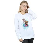(S, White) Disney Womens/Ladies Frozen Elsa And Anna Sisters Sweatshirt