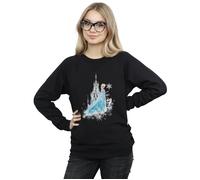 Disney Women's Frozen Elsa & Olaf Winter Magic Sweatshirt in Black | Size: Large Disney Black L
