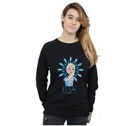 Disney Women's Frozen Elsa Snowflake Sweatshirt in Black | Size: 2XL Disney Black 2XL