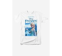 Disney Women's Frozen Elsa Snowflake T-Shirt in White | Size: XL Disney White XL