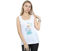 Disney Women's Frozen Elsa Snowflakes Vest White Small