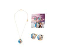 Disney Stitch Girls Jewellery Set, Friendship Necklace Earrings Bracelet Rings - Stitch Gifts (Gold Elsa)
