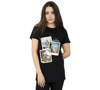 Disney Women's Frozen Olaf Polaroid Boyfriend Fit T-Shirt Medium Black