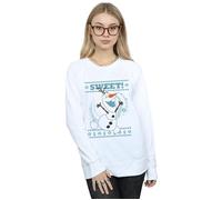 Disney Women's Frozen Olaf Sweet Christmas Sweatshirt in White | Size: Medium Disney White M