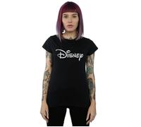 Disney Women's Glacial Logo Cotton T-Shirt in Black | Size: Small Disney Black S