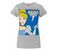 Disney Womens Grey Cinderella Short Sleeved T-Shirt - Large