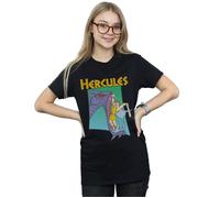Disney Womens/Ladies Hercules Hydra Fight Cotton Boyfriend T-Shirt - Black - M - Black