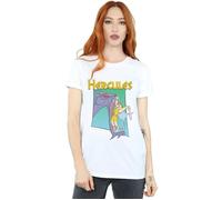 Disney Womens/Ladies Hercules Hydra Fight Cotton Boyfriend T-Shirt - White - M - White