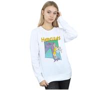 Disney Women's Hercules Hydra Fight Sweatshirt in White | Size: Medium Disney White M