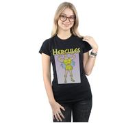 Disney Women's Hercules Muscles Cotton T-Shirt in Black | Size: Medium Disney Black M