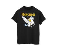 (XL, Black) Disney Womens/Ladies Hercules With Pegasus Cotton Boyfriend T-Shirt