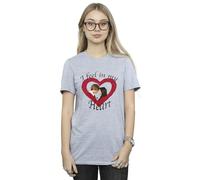 Disney Women's High School Musical I Feel in My Heart Boyfriend Fit T-Shirt Sport Grey X-Large
