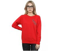 Disney Women's High School Musical The Musical EHS Logo Breast Print Sweatshirt in Red | Size: Small Disney Red S