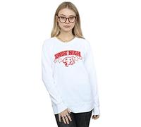Disney Women's High School Musical The Musical Wildcat Stars Sweatshirt White Small