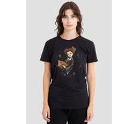 Hocus Pocus 2 Women's Winifred Sanderson Twist The Bones Spell Ladies T Shirt, Black, M