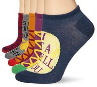 Disney Women's Hocus Pocus 5 Pack No Show Socks Casual, Assorted Grey, 8-10 UK