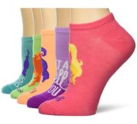 Disney Women's Hocus Pocus 5 Pack No Show Socks Casual, Green Light, 8-10 UK