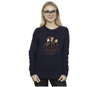 Disney Women's Hocus Pocus Sanderson Sister Sweatshirt in Navy | Size: 2XL Disney Navy 2XL