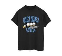 Disney Women's Huey Dewey Louie Reading Cotton Boyfriend T-Shirt in Black | Size: Medium Disney Black M