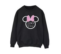 Disney Women's I Do Crew Minnie Mouse Sweatshirt in Black | Size: 4XL Disney Black 4XL