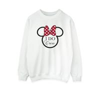 Disney Women's I Do Crew Minnie Mouse Sweatshirt in White | Size: 2XL Disney White 2XL