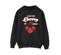 Disney Women's I Like You Cherry Much Minnie Mouse Sweatshirt in Black | Size: Medium Disney Black M