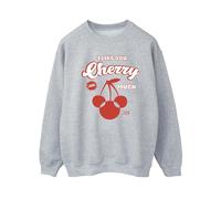 Disney Women's I Like You Cherry Much Minnie Mouse Sweatshirt in Grey | Size: Medium Disney Grey M