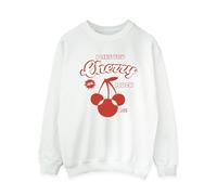 Disney Women's Minnie Mouse Cherry Much Sweatshirt White X-Large