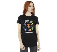 Disney Women's Inside Out 2 Feelings Boyfriend Fit T-Shirt Black X-Large