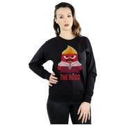 Disney Women's Inside Out Anger The Boss Sweatshirt in Black | Size: Small Disney Black S