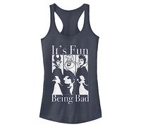 Disney Women's It's Fun Being Bad Ideal Racerback Graphic Tank Top, Indigo, Small