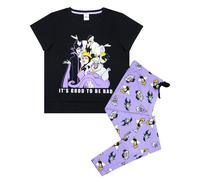 Disney Women's Its Good To Be Bad Villains Pyjama Set - Black/Lilac - Black/Lilac - M