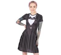 Disney Nightmare Before Christmas Dress for Women | Ladies Jack Skellington Costume Outfit Merchandise Black