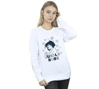 Disney Women's Jungle Book Mowgli Flowers Sweatshirt White Small