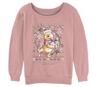 Disney Women's Juniors' Winnie at Xmas Sloucher Terry, Desert Pink, XL