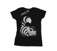 Disney Womens/Ladies Alice in Wonderland Mono Cheshire Cat Cotton T-Shirt BI6631