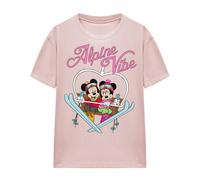 Disney Womens/Ladies Alpine Vibes Mickey & Minnie Mouse T-Shirt