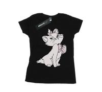 (L, Black) Disney Womens/Ladies Aristocats Marie Cotton Boyfriend T-Shirt
