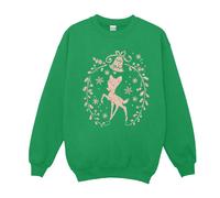 (XL, Irish Green) Disney Womens/Ladies Bambi Christmas Wreath Sweatshirt